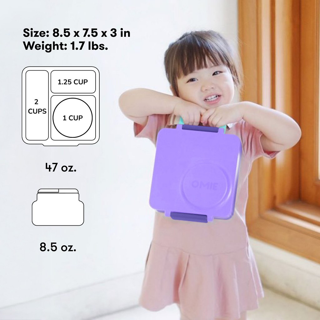 OmieBox Insulated Bento Lunch Box, Purple photo 4