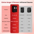 thumbnail image 4 of Sauna de vapor infrarroja portátil Morfone para 2 personas con luz roja, 4 of 7