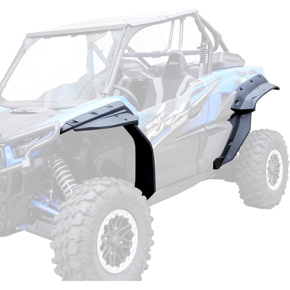 KRX 1000 Wider Extended Fender Flares, A & UTV PRO Front & Rear XXL Mud Flaps Mud Guards Extension for Kawasaki Teryx KRX 1000 2020-2024 2025 Accessories, Replace OEM # 99994-1324, 2 Seater