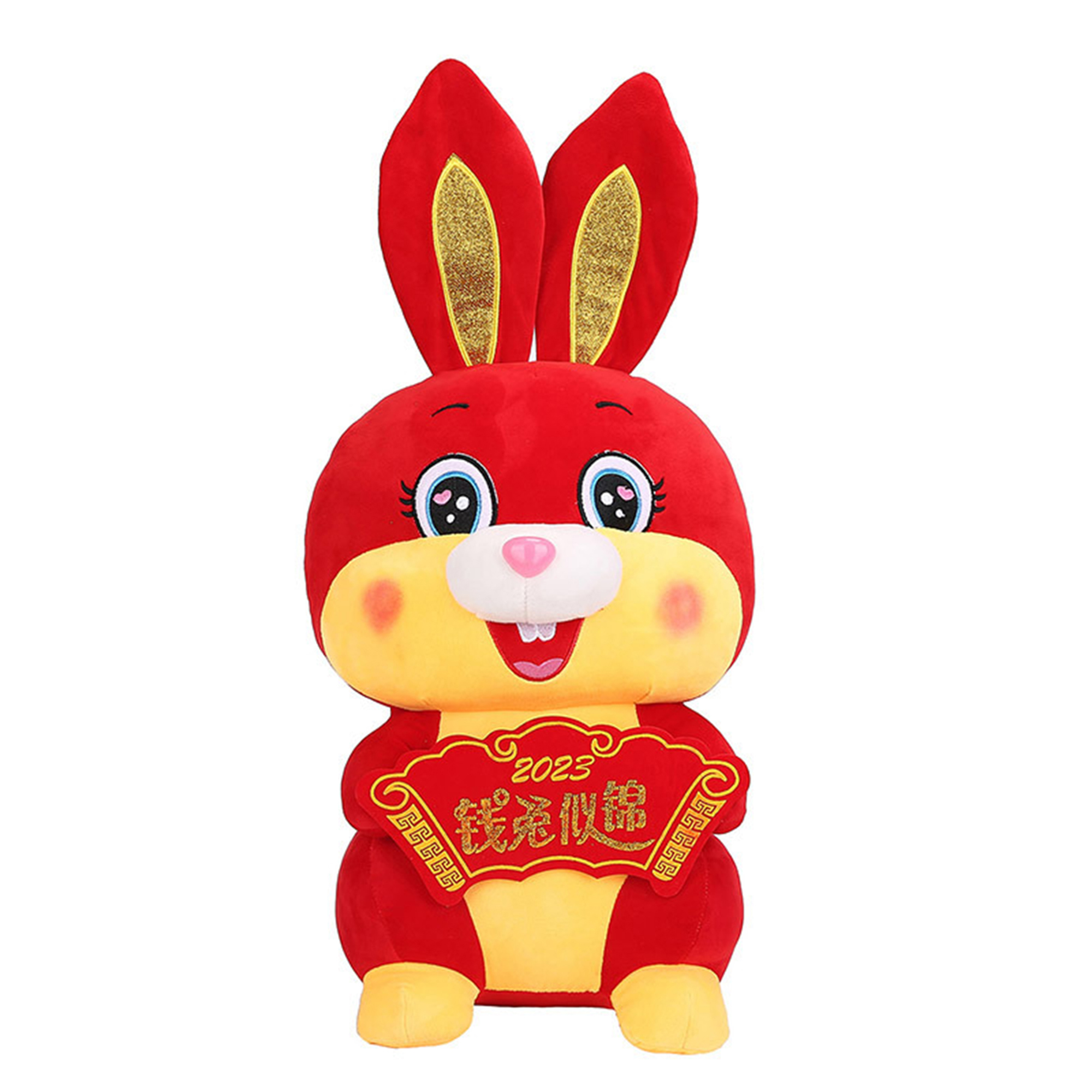 2023 Chinese New Year Mascot Rabbit Plush Toys Year of The Rabbit Home Decoration Cartoon