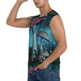 thumbnail image 3 of Daiia Fantasy Mushrooms Printed Men's Tank Tops,Casual Soft Sleeveless Gym Muscle Shirts Bodybuilding Tee-3X-Large, 3 of 8