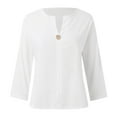 thumbnail image 6 of Gibobby Women's Button Up Shirts Short Sleeve Dress Shirts Basic Business Collared Work Blouses Summer Tops(White,5XL), 6 of 6
