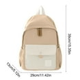 thumbnail image 3 of AuroraX Color Block Backpack for Women,Casual,Commuter Lightweight Backpack for Everyday,Daypack,for Travel,College,Work,Khaki, 3 of 5