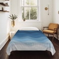 thumbnail image 4 of Navy Blue Ombre Large Tapestry for Bedroom Wall Hanging Tapestry, Modern Moire Wave Gradient Ceiling Backdrop Tapestries Poster Blanket Wall Decor for Teens Room Living Room Dorm 100" x 59", 4 of 8