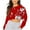 Z6-Red, variant on Karight Womens Cropped Hoodie Ladies Long Sleeve Crop Tops Floral Printed Hoodies Hooded Pullover Sweatshirts
