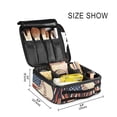 thumbnail image 3 of FORMRS Travel Makeup Bag Large Capacity Train Case Cosmetic Organizer with Adjustable Dividers, Baseball Pattern, 3 of 8