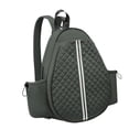 thumbnail image 2 of Bolsa de tenis elegante con bolsillos laterales, ligera y portátil para exteriores, ideal para pickleball. Verde, 2 of 9