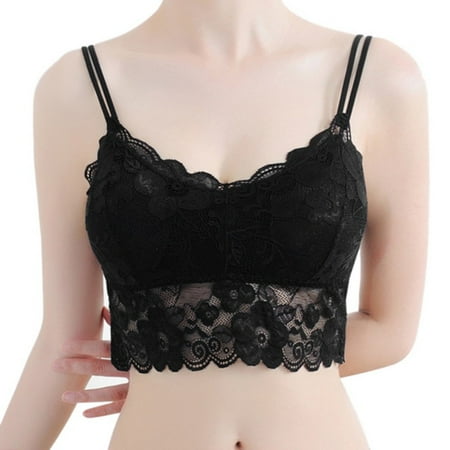 

Wuffmeow Women Lace Camisole Vest Tops Straps Padded Bras