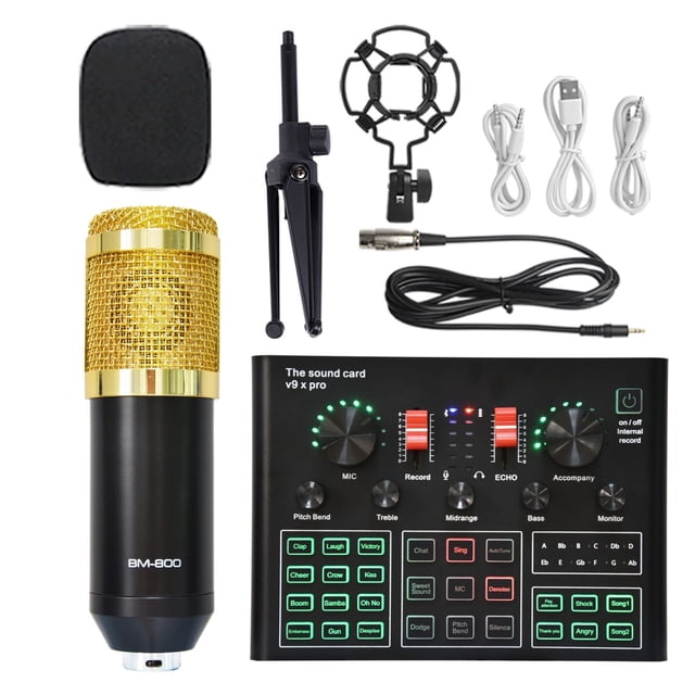 The Sound Card Can Be Connected To A Computer Phone Headset Microphone For Recording Live Broadcasting And Singing