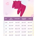 thumbnail image 5 of GYRATEDREAM Toddler Girls 2 Piece Outfits Ruffle Long Sleeve Pullover Sweatshirts and Sweatpants Fall Clothing Sets, 5 of 9