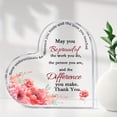 thumbnail image 4 of Gifts To Express Gratitude For Both Men And Women 3.9X3.9 Inch Decorative Motivational Items For Office Desks Inspirational Acrylic Heart Plaques Tokens Of Appreciation For Coworkers Thank You Sign, 4 of 5