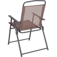 thumbnail image 5 of ZXNYH Nantucket 6 Piece Patio Garden Table Set - Umbrella Table - Set of 4 Brown Folding Chairs, 5 of 8