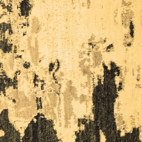 Ahgly Company Indoor Square Abstract Brown Modern Area Rugs, 6' Square