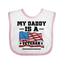 Inktastic My Daddy is a Veteran Boys or Girls Baby Bib
