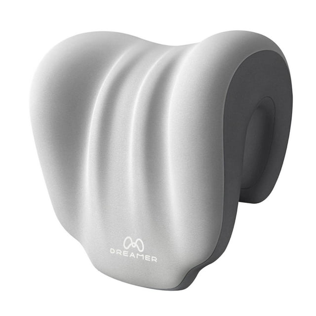 Almohada cervical para silla de oficina, almohada ergonómica para escritorio, para siestas, suave y lavable, para hombres. Gris claro