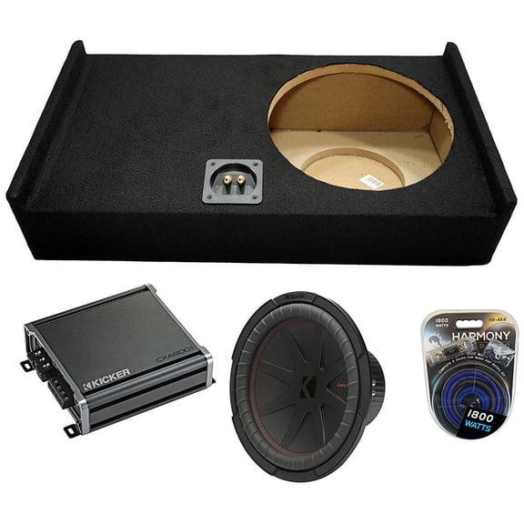 Kicker Ford F150 09-15 48CWR124 12" 500W Sub, 46CXA8001 1600W Amp & Sub Box