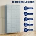 thumbnail image 3 of AUHUP Metal Locker for Employees with lock, Industrial Steel Storage Locker for School Gym Home Office Staff, Gray-18 Doors Metal Storage Cabinet, 3 of 10