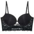 thumbnail image 6 of Women's Lace T-Shirt Bra Comfort Smoothing Low Cut Seamless Full Figure Plunge Bra, 6 of 6