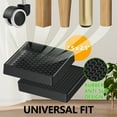 thumbnail image 5 of Furniture Coasters,12PCS 2.5" Square Furniture Caster Cups for Hardwood Floors,Rubber Furniture Pads Non Slip Furniture Grippers Bed Couch Stoppers,Black, 5 of 7