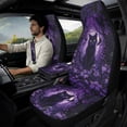 thumbnail image 2 of Xoenoiee Cat Bat Maple Leaves Print 5PCS Car Seat Cover Full Set, PU Leather Universal Auto Front Seat Cover Safety Belt Pads Center Console Pad, Car Interior Accessories for Most Vehicle, 2 of 7