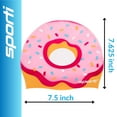 thumbnail image 2 of Sporti Silicone Swim Cap, Donut Design, Snug Fit, Contoured, Anti-Slip, Latex-Free, 2 of 8