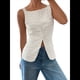 thumbnail image 2 of Camiseta de Tirantes para Mujer, , con Botones, Asimétrica, Estilo Y2K, para Salir. M, 2 of 10