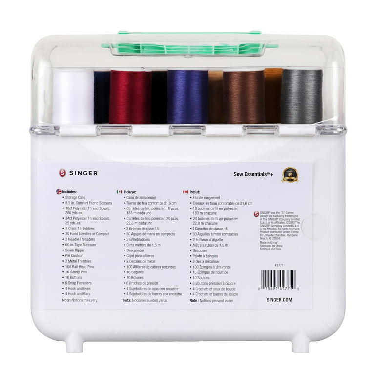 Sewing Kit Includes 16 Pieces, in Circular Tin Can, Portable