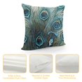 thumbnail image 4 of Orinice Peacock Feathers Graphic Decorative Pillow Cover for Home Couch Sofa, Short Plush Year-Round Pillow Case 1PC 24x24in, 4 of 5