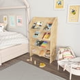 thumbnail image 2 of Aros Fesa Natural Oak Finish Bookcase Bookcshef Magazine Rack, 2 of 7