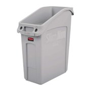 Slim Jim® 13 Gal Under Counter Container, Gray, Waste Disposal for Kitchen/Cabinets/Home/Office/Garage