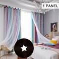 thumbnail image 4 of Cortinas de tela con diseño estrellado degradado en tono morado, medidas 134 x 210 cm, 4 of 7