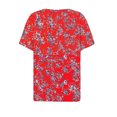 thumbnail image 5 of Rezuofi 2 Pcs Womens Tops Summer Short Sleeve Ruched Tunic Shirts Henley V Neck Button T Shirts Dressy Casual Floral Blouse Loose Cute Tees, 5 of 5