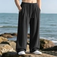 thumbnail image 2 of Men's Sweatpants Loose Striped Straight Leg Sweatpants For Men Elastic Waisted Wide Leg Pants Men's Drawstring waist Pants, 2 of 6