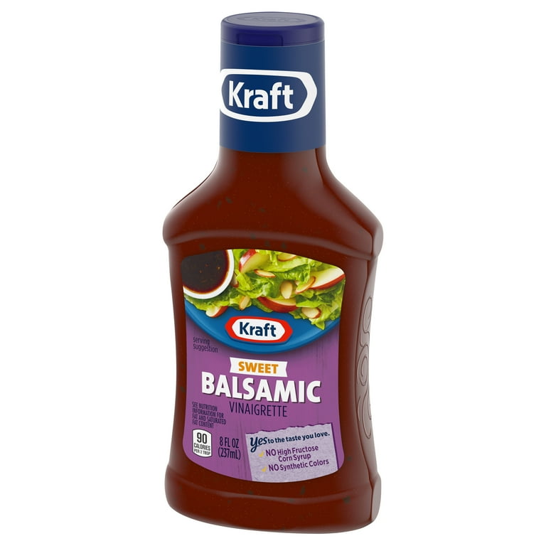 Kraft Sweet Balsamic Vinaigrette Salad Dressing, 8 fl oz Bottle Kraft Sweet Balsamic Vinaigrette Salad Dressing, 8 fl oz Bottle