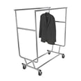 thumbnail image 2 of Collapsible Garment Rack w/ Double Round Tubing Hangrail - Chrome Finish,Pack Size - 1, 2 of 5