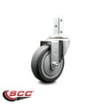 thumbnail image 2 of 4 Inch Thermoplastic Rubber Wheel Swivel 3/4 Inch Square Stem Caster SCC, 2 of 2