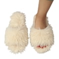 thumbnail image 4 of Wovix Women's Girls Fuzzy Memory Foam Cushionin Slippers Comfy Kids Fluffy Plush Open Toe House Slippers Slip On Furry Home Slides Indoor Outdoor Flip Flop House Shoes, 4 of 4