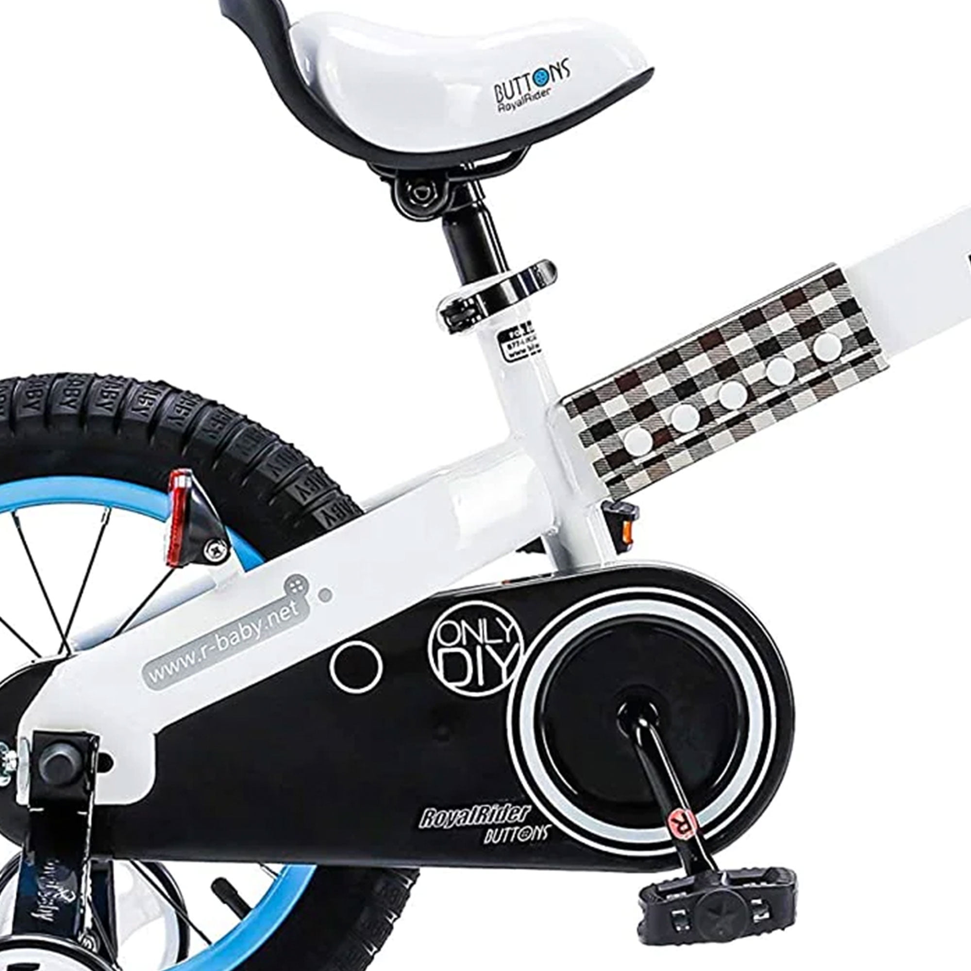 Training Wheels Royal Rider Bicycle RoyalBaby Buttons 16'' Kids