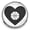 Black, variant on Snap Jewelry 18MM Basketball Heart Ginger Charm in Black