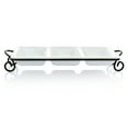 thumbnail image 2 of Elama 3 Section Divided Porcelain Rectangle Serving Tray in White with Metal Rack, 2 of 9
