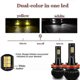 thumbnail image 2 of 2pcs Dual Colors Car Light 3000k Yellow 6000k White Switchback H11 H8 H9 9005 Hb3 9006 Hb4 H7 H1 H3 880 881 Led Fog Auto Foglamp, 2 of 5