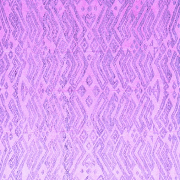 Ahgly Company Indoor Square Abstract Purple Modern Area Rugs, 4' Square