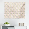 thumbnail image 1 of Abstract Tapestry, Hand Drawn Brushstroke Paints Polka Dots Cheerful, Fabric Wall Hanging Decor for Bedroom Living Room Dorm, 2 Sizes, Sea Green Pale Pink, by Ambesonne, 1 of 1