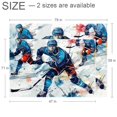 Ice Hockey Modern Geometric Area Rug Polyester Floor Mat for Living