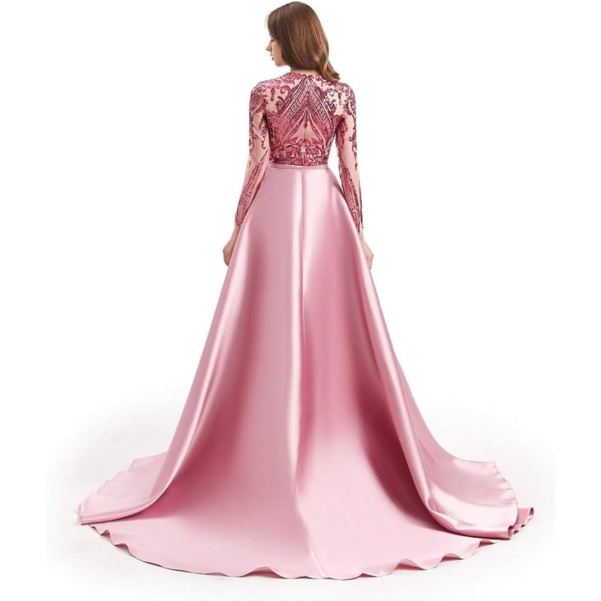 Aries Tuttle Green/Burgundy/Navy Blue Satin Mermaid Prom Evening Party Dress  Gown Detachable Train - Walmart.ca