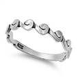 thumbnail image 1 of High Polish Spiral Swirl Stackable Accent Ring Sterling Silver Band 925 Jewelry Female Male Size 7, 1 of 4