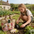 thumbnail image 6 of Eespoir Large Capacity Gardening Tool Bag, with Multiple Pockets Tote Organizer, for Shears, Gloves, Planting Tools, for Garden, Work, Sturdy Fabric, Easy Carry, 6 of 6
