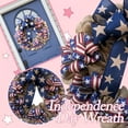 thumbnail image 3 of 11.8-Inch Patriotic Red, White & Blue Foam Rose American Flag Front Door Wreath - Decorative 4th of July Stars & Stripes Indoor Outdoor Decoration - Memorial Day Veterans Home Decor, 3 of 6
