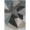 thumbnail image 2 of 9' X 12' Blue Charcoal And Gray Geometric Washable Indoor Outdoor Area Rug, 2 of 5