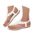 thumbnail image 3 of TrendOFT Womens Sandals Comfortable For Everyday Wear Beach Casual Slip On Breathable Lightweight Thong Flip Flops For Spring Summer Fall Sandale Plateforme Femme WH2 39, 3 of 8